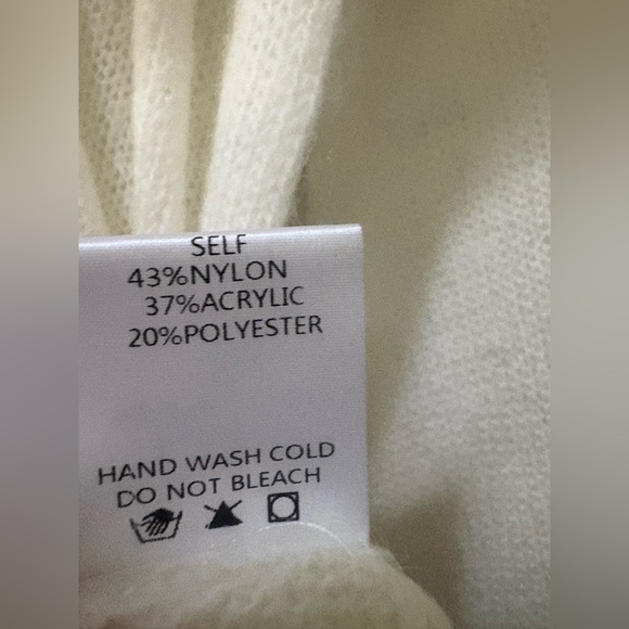 Ces Femme Cream Sweater with Ruffle Sleeves - Picture 7 of 7